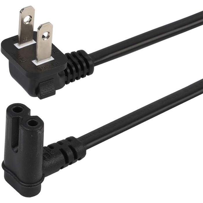 Cable de poder para TV 6FT con ángulo recto tipo C7
