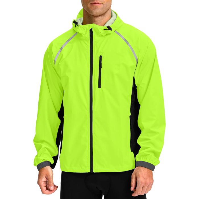 Chaqueta impermeable para ciclismo ligera con capucha