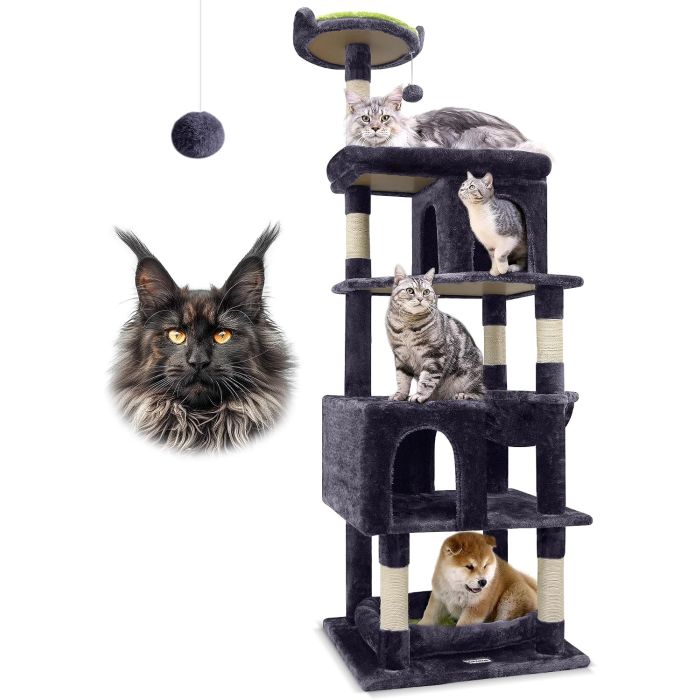 Árbol para Gatos Globlazer, 183 cm, para Gatos Grandes, Resistente