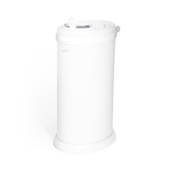 Ubbi Cubo para Pañales de Acero Blanco Control de Olores