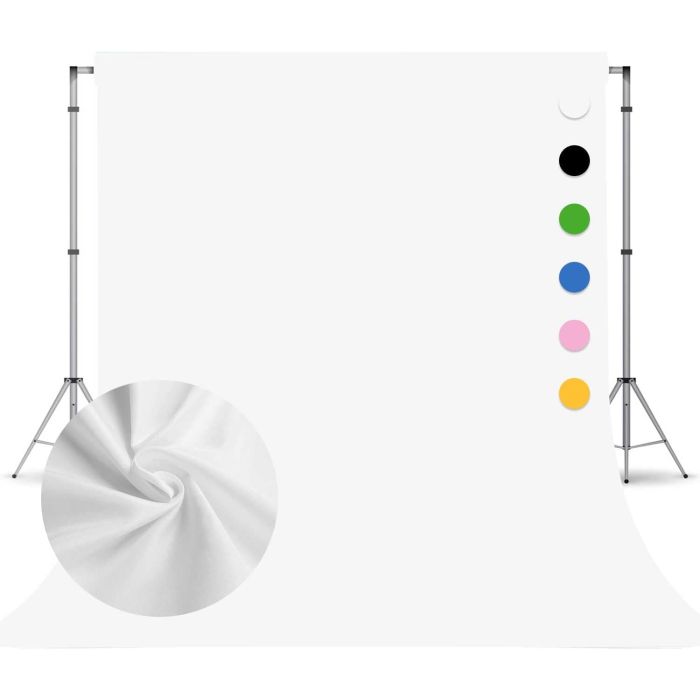 Fondo fotográfico blanco para sesión 8x10 pies