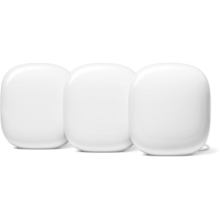 Google Nest WiFi Pro 6E - 3 Pack - Mesh Router - Snow