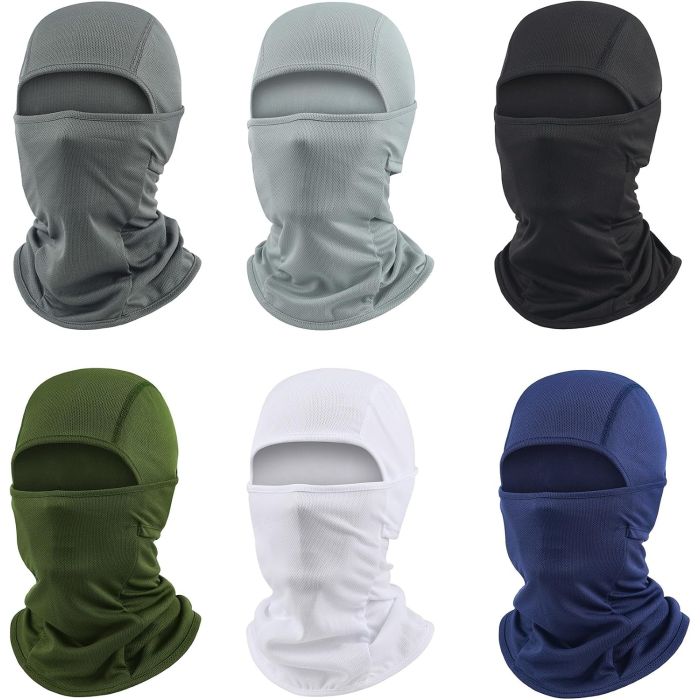 6 Piezas Pasamontañas con Protección UV para Hombre y Mujer