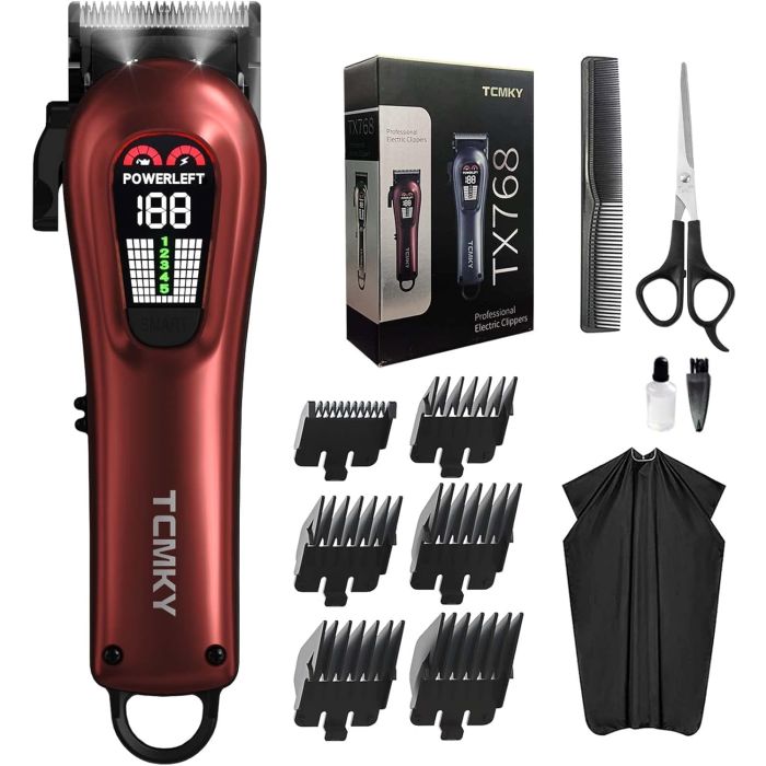 Afeitadora Eléctrica TX768 para Hombre Rojo