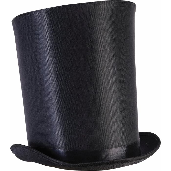 Sombrero de Copa Extra Alto para Adultos Rubies Negro