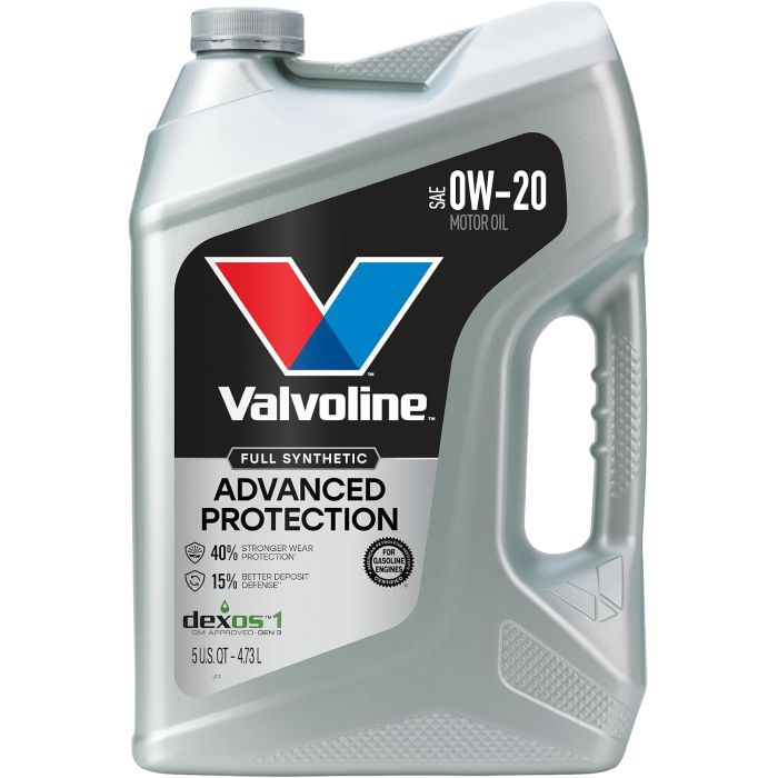 Valvoline Advanced Full Synthetic Aceite Motor SAE 0W-20 5 QT