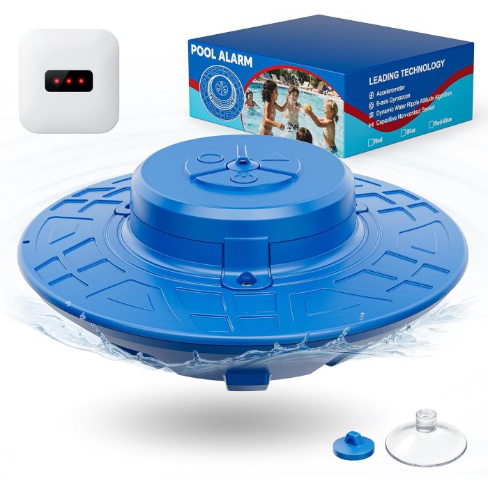 Alarma para Piscinas Flotante Azul 85dB Sensibilidad Ajustable
