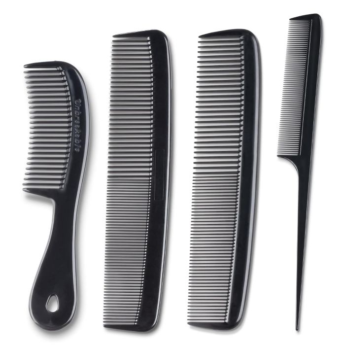 Set profesional de 4 peines negros Mars Wellness