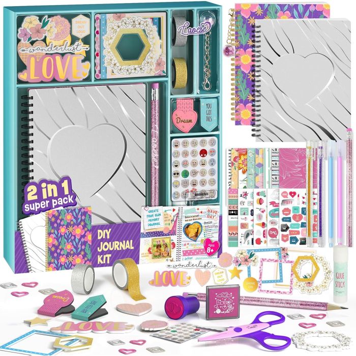 Kit de Diario DIY 2-Pack LAOESE para Niñas 8-14 Años - Manualidades