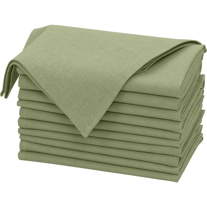 Ruvanti Linen Napkins Set of 12, 18x18 Servilletas de Tela