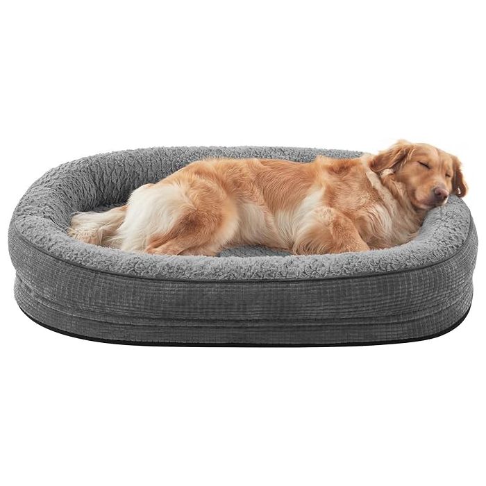 Cama Ortopédica para Perro Grande XL con Borde y Base Antide