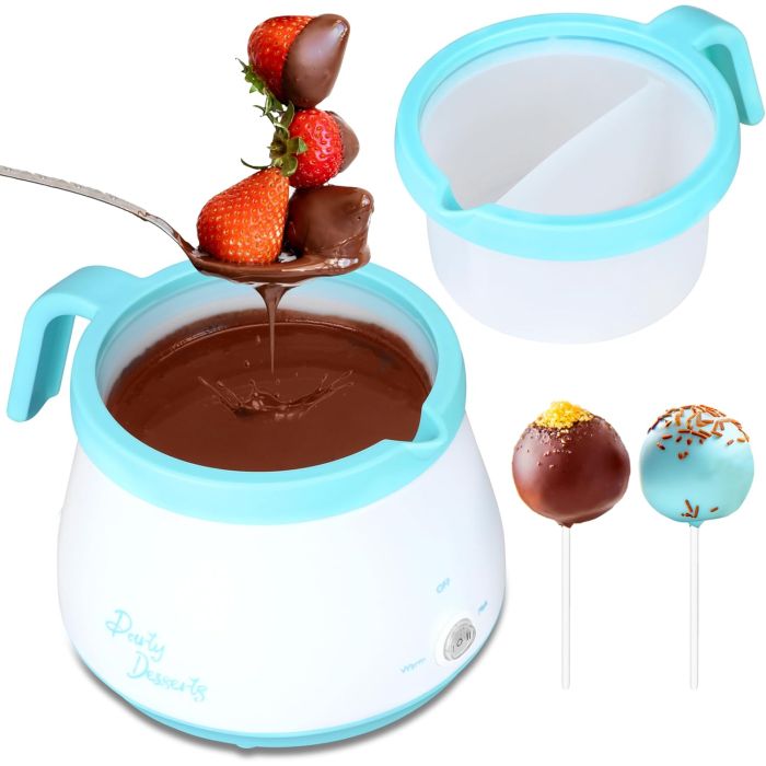 Fuente de Chocolate Party Desserts 6 x 6 x 5 pulgadas Plástico