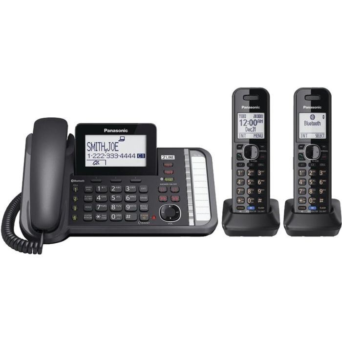 Panasonic KX-TG9582B Sistema Telefónico 2 Líneas con 2 Auriculares