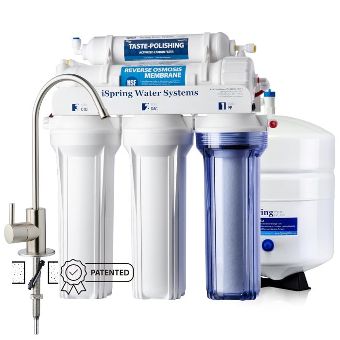 Sistema de Ósmosis Inversa iSpring RCC7 5 Etapas 75 GPD