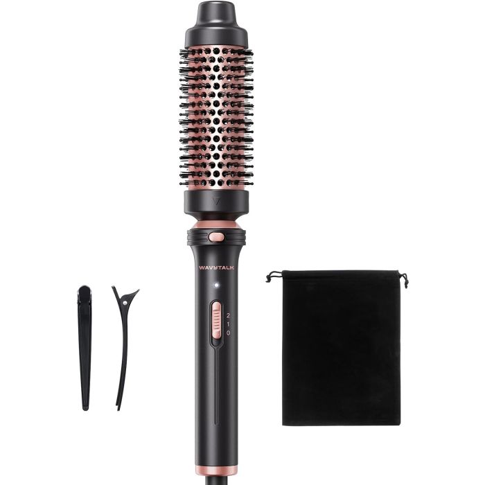 Cepillo térmico redondo Wavytalk 1.5 pulg con cabezal desmontable