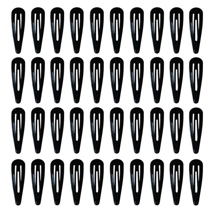Pack de 40 pinzas negras de 2 pulgadas metálicas