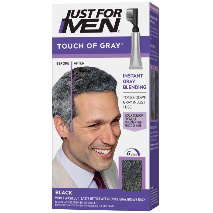 Just For Men Touch of Gray Tinte para Cabello Negro T-55 Pack 1