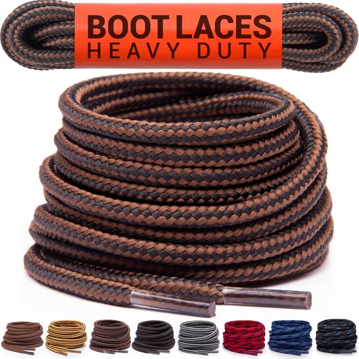 Cordones redondos para botas, 1 par