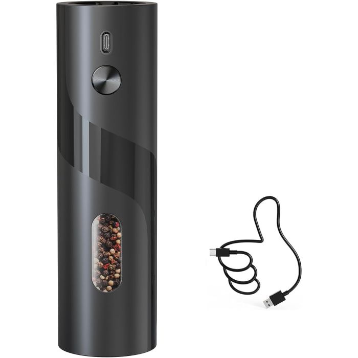 Molino Eléctrico de Pimienta CIRCLE JOY Negro Recargable