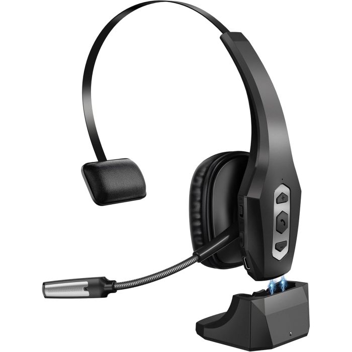 Auriculares Bluetooth Trucker con Base de Carga y Micrófono