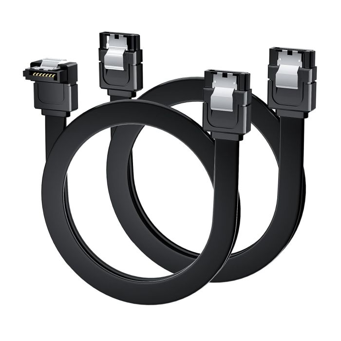 BolAAzuL Cable SATA III 2 Pack Ángulo Recto y Recto 18 pulgadas