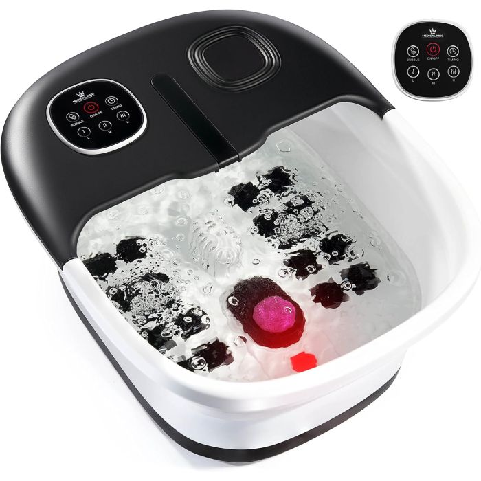Spa de Pies con Calor y Masaje, Control Remoto, Piedra Pómez, Plegable