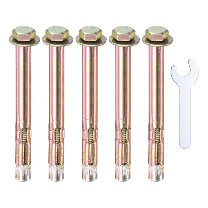 M METERXITY 5-Pack Hex Expansion Bolt, M6x80mm