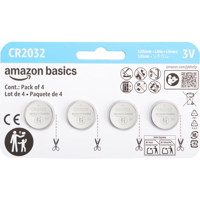 Pilas de Litio CR2032 3V Amazon Basics 4 Pack