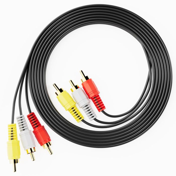 Cable RCA Audio Video 3RCA 24K Oro 1.5m Eanetf