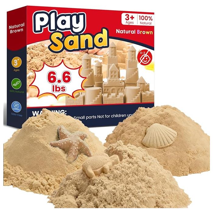 Arena Sensorial Natural Marrón para Niños Moldear y Jugar