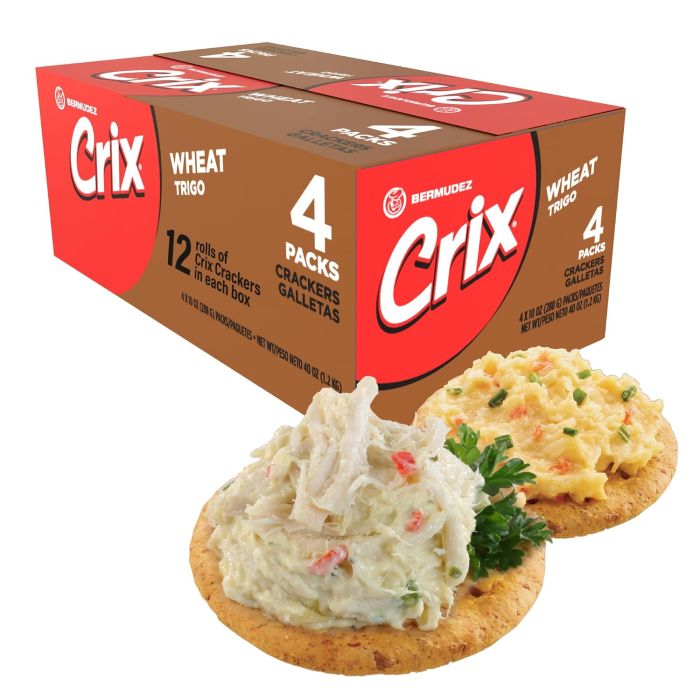 Galletas Crix Wheat Crackers - 12 Rolls Individuales