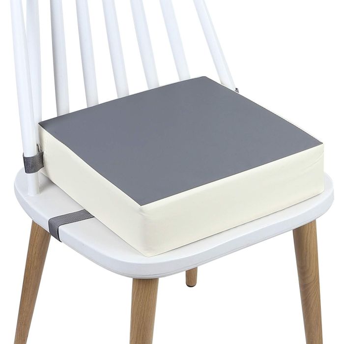 Asiento elevador para silla de cocina - Antideslizante, impermeable, portátil, gris