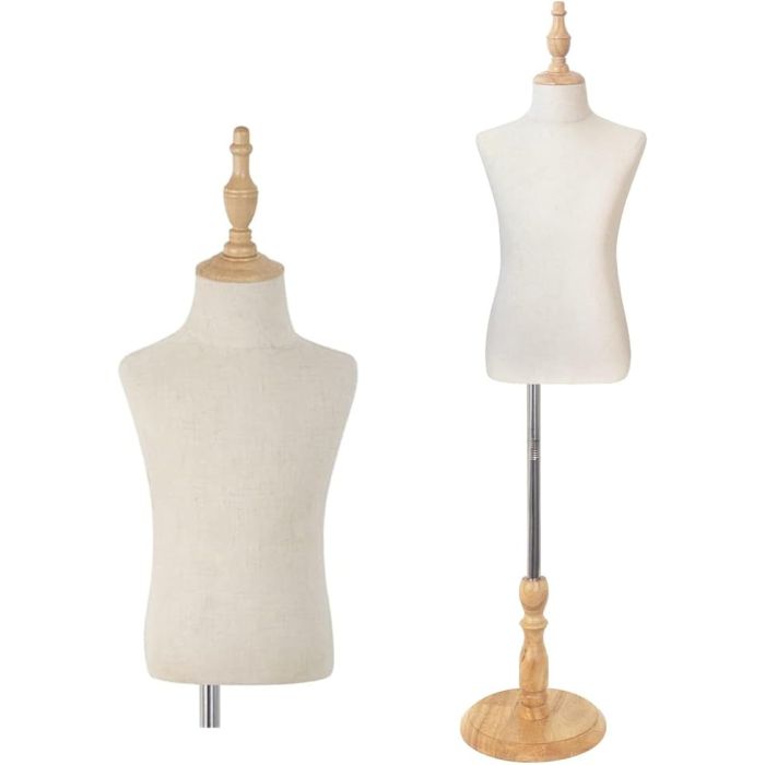 Maniquí Infantil Cuerpo, Forma de Vestir Niña/Niño con Base