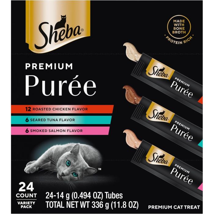 Sheba Premium Purr Suave Sabor Pollo Salmón y Atún 24 sobres