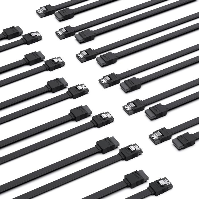 Cable SATA III BENFEI 18in 12 Pack Negro