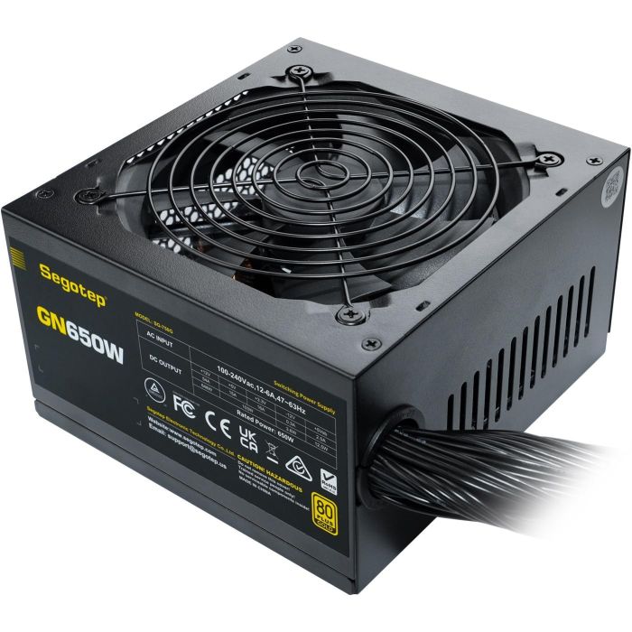 Fuente de Poder Segotep 650W 80 Plus Gold ATX No Modular GN-650