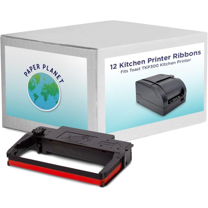 Cintas de Impresora Roja y Negra para TKP300 SNBC BTP-M300 - 12 Unidades