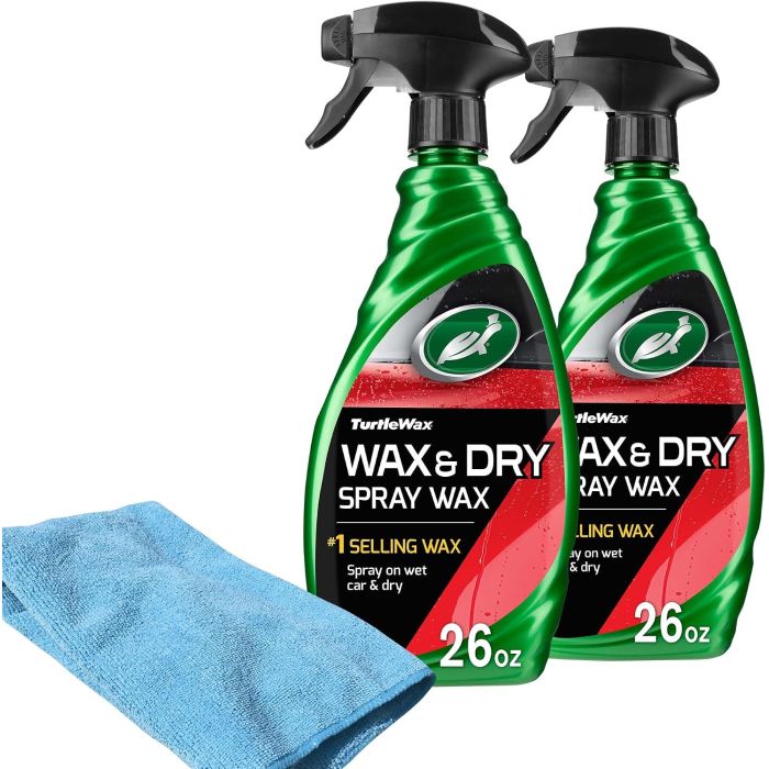 Turtle Wax 50834 1-Step Cera y Secado 26 oz Paquete Doble con Toalla