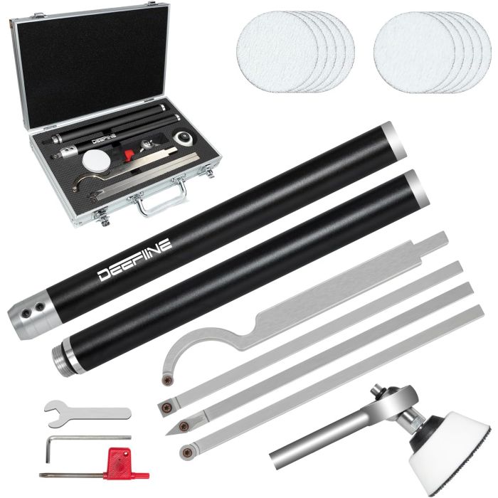 Set de herramientas para torno de madera con mango de aluminio