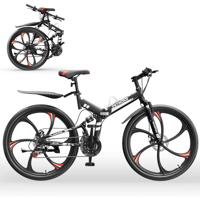 Bicicleta Montaña Plegable Outroad 26" 21 Velocidades