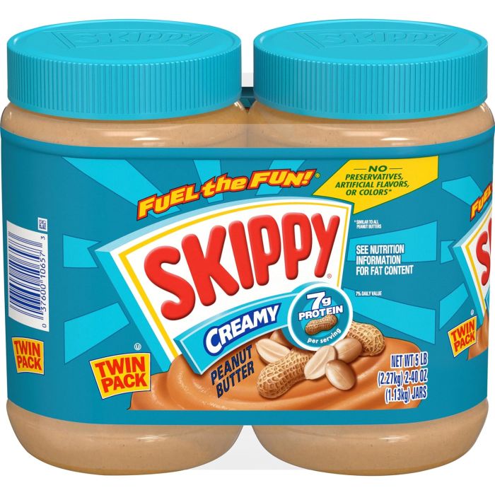 SKIPPY Mantequilla de Maní Cremosa, 2 Envases de 40 oz