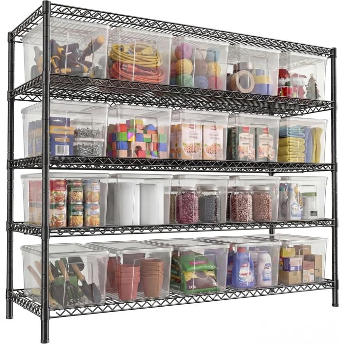 Estantería metálica REIBII 5 niveles 55.5x18x71 pulgadas