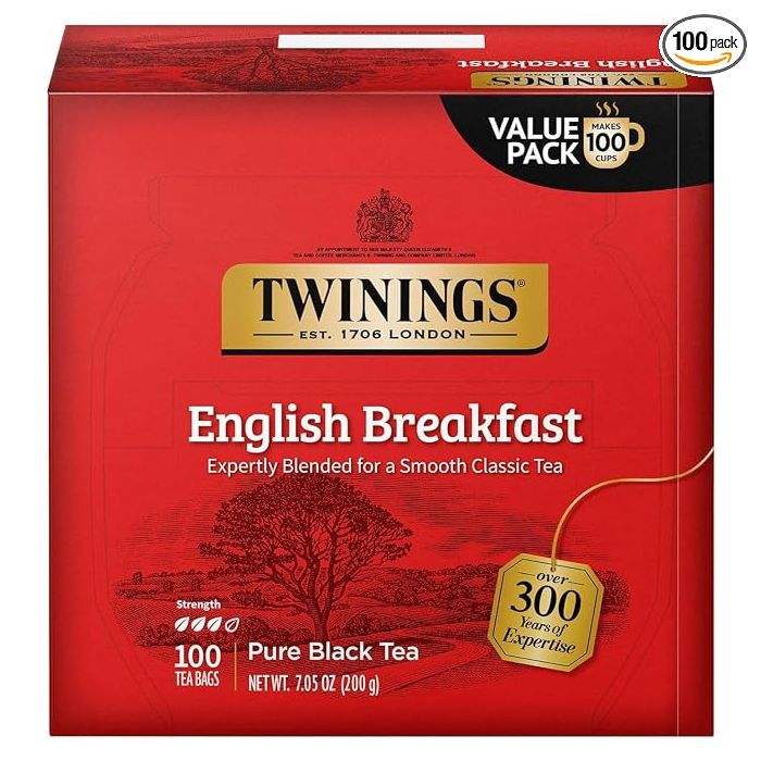 Té Negro English Breakfast en Saquitos, 100 Unidades, Sabor