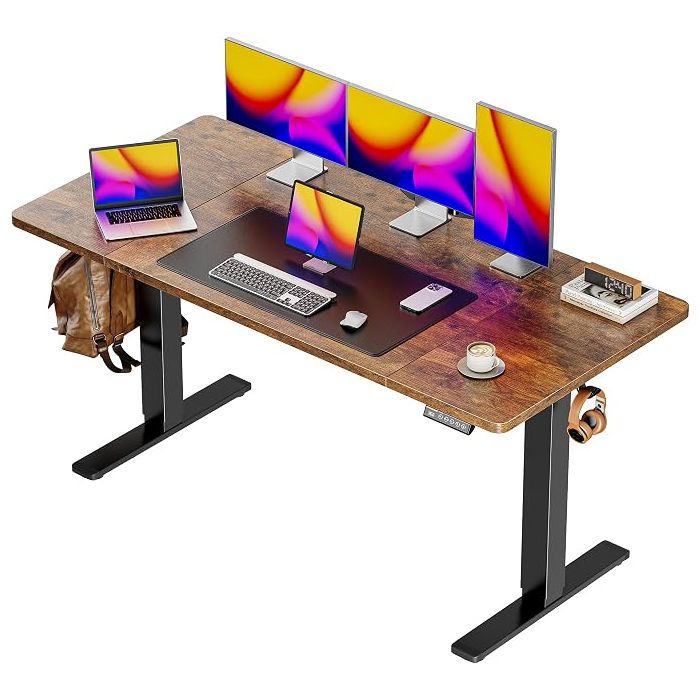 Escritorio Ajustable Electrico Standing Desk 139x70cm Rustic