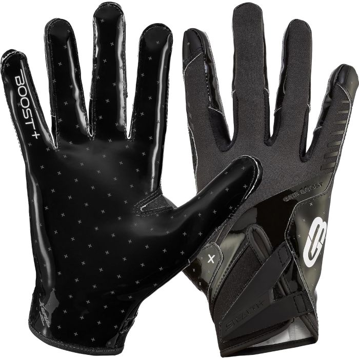 Guantes de fútbol Grip Boost Stealth 6.0 Boost Plus negros talla Large