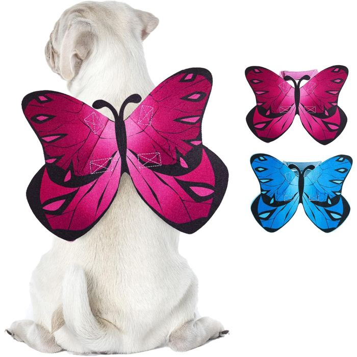 Alas de Mariposa para Perro Disfraz Halloween Talla Grande Color Rosa