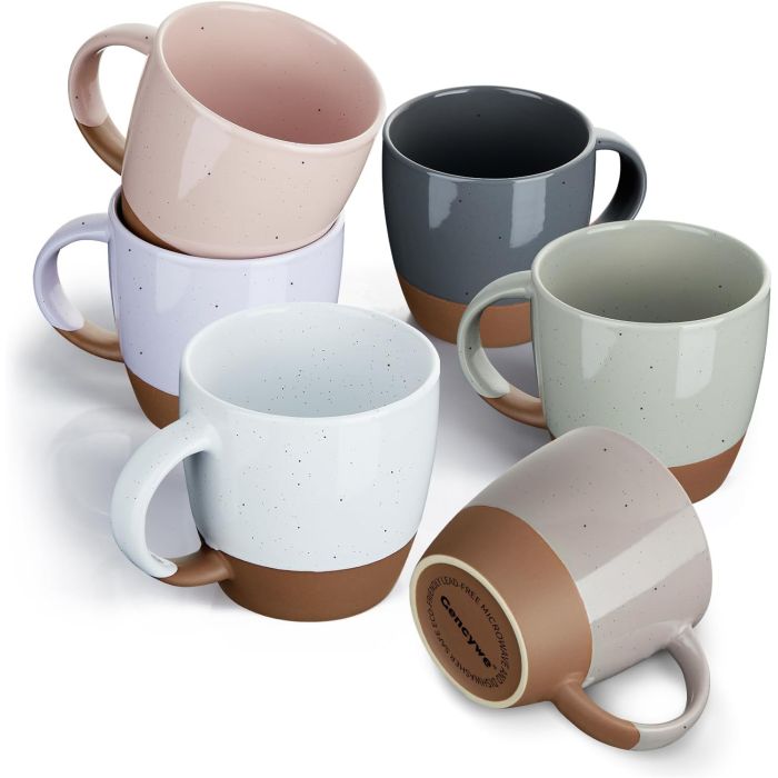 Set de 6 Tazas de Café de Cerámica Morandi 18 oz