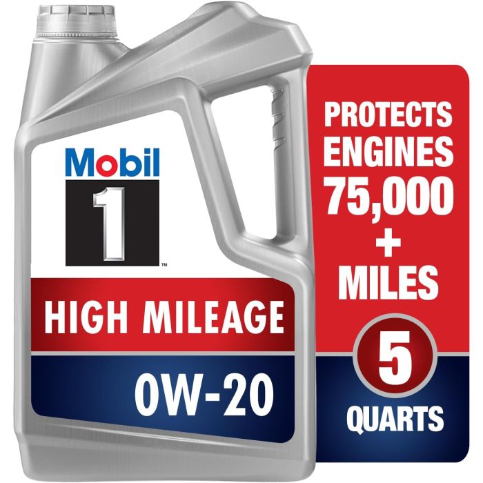 Mobil 1 Aceite de Motor Sintético 0W-20 High Mileage 5 Cuartos
