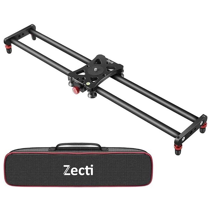 Slider para cámara Zecti 60 cm de fibra de carbono