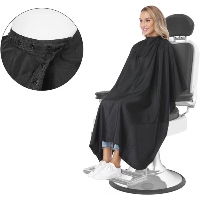 Capa Profesional de Peluquería Impermeable con Cierre Ajustable
